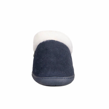 Blue slipper with white sole on a white background - okotoks hc pharmacy