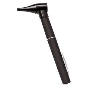 Black otoscope on a white background - okotoks hc pharmacy