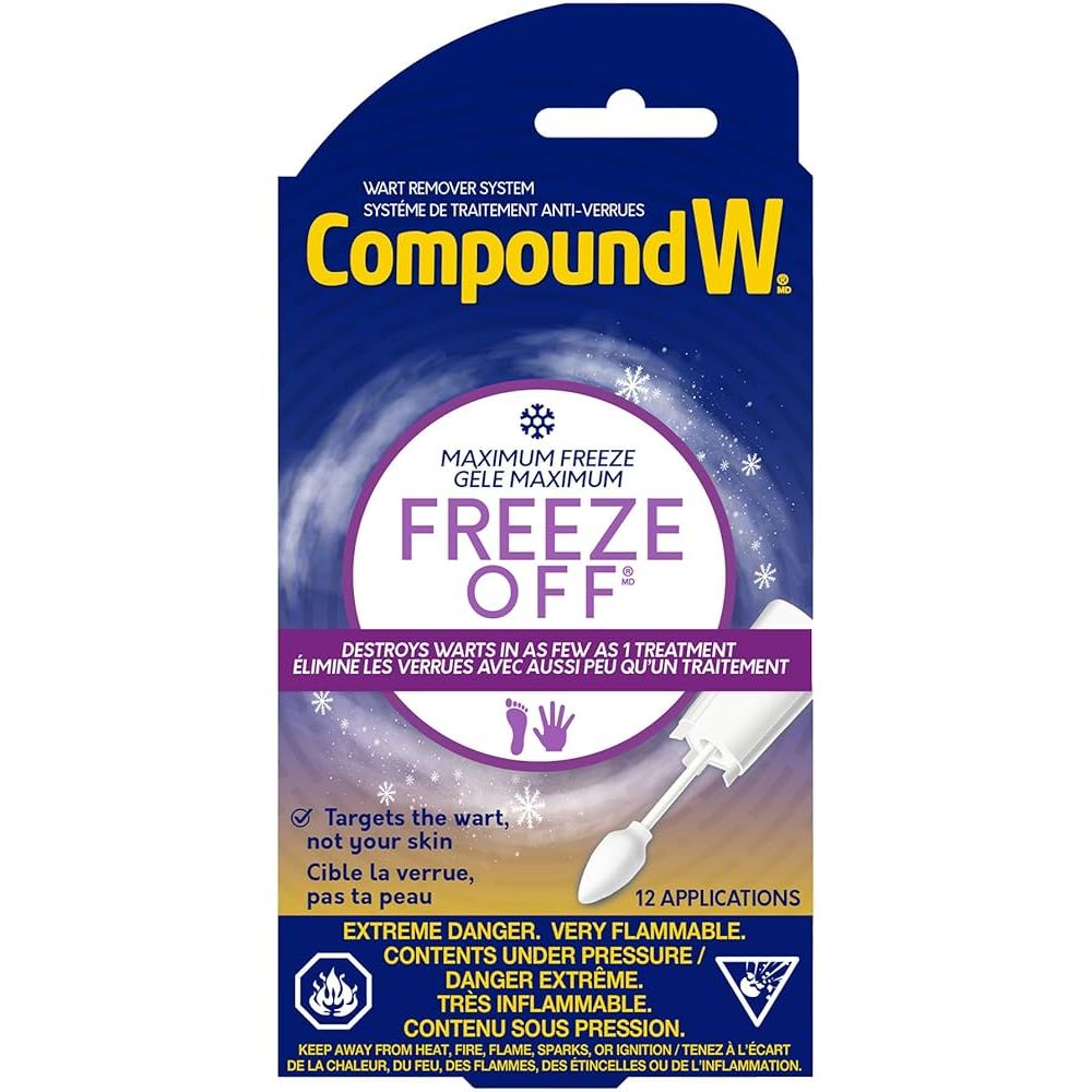 Compound W Freeze Off warts remover packaging with blue and purple design - okotoks hc pharmacy