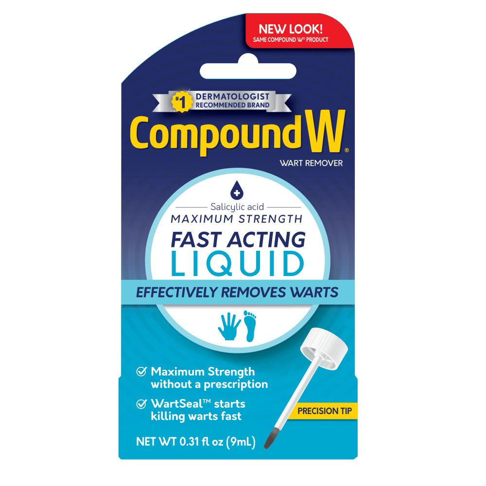 Compound W wart remover packaging with blue and white design - okotoks hc pharmacy