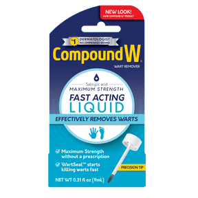 Compound W wart remover packaging with blue and white design - okotoks hc pharmacy