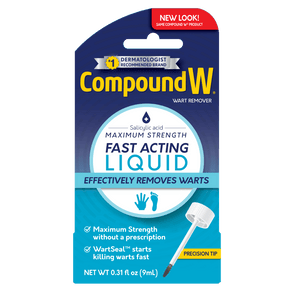 Compound W wart remover packaging with blue and white design - okotoks hc pharmacy