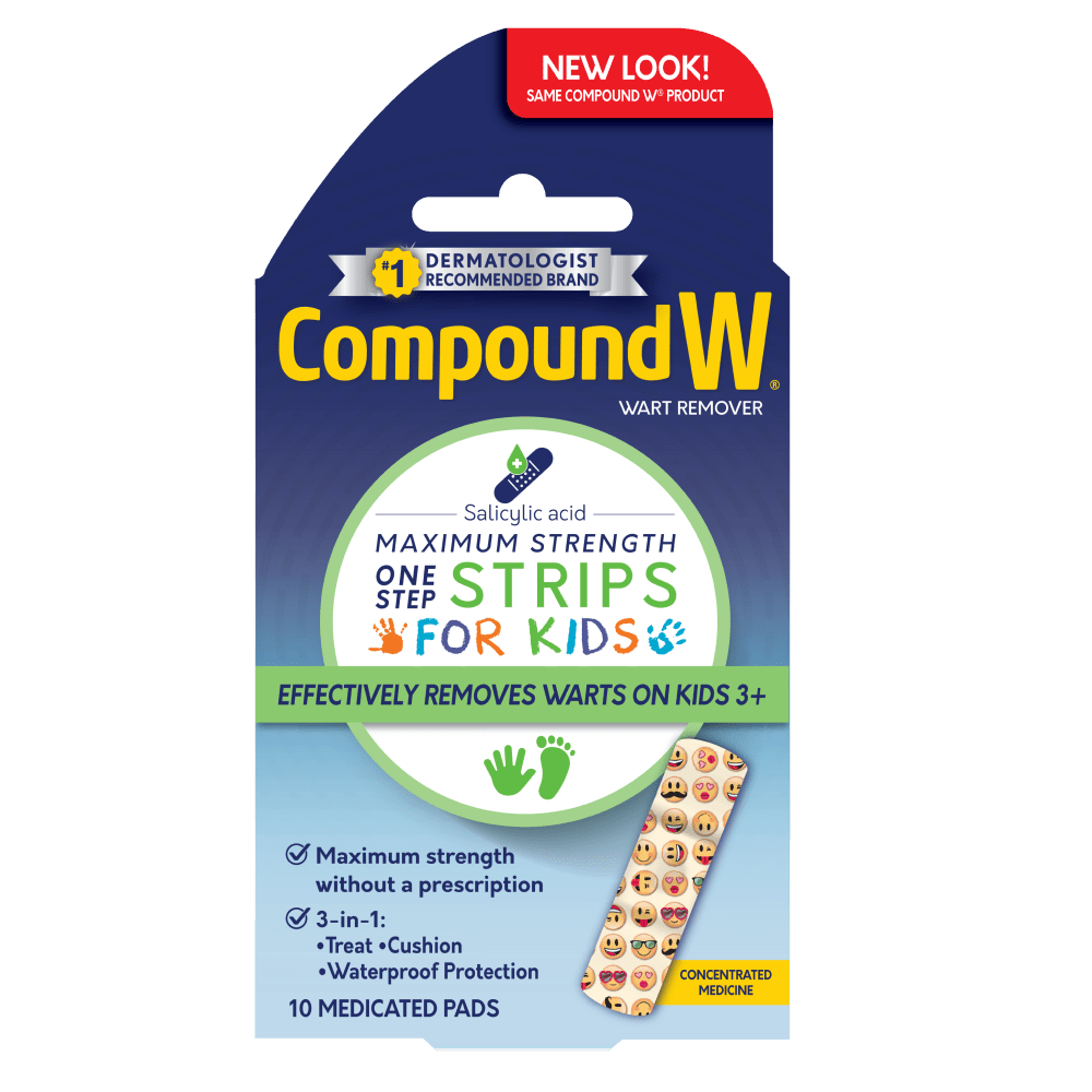 Compound W wart remover packaging for kids on a white background - okotoks hc pharmacy