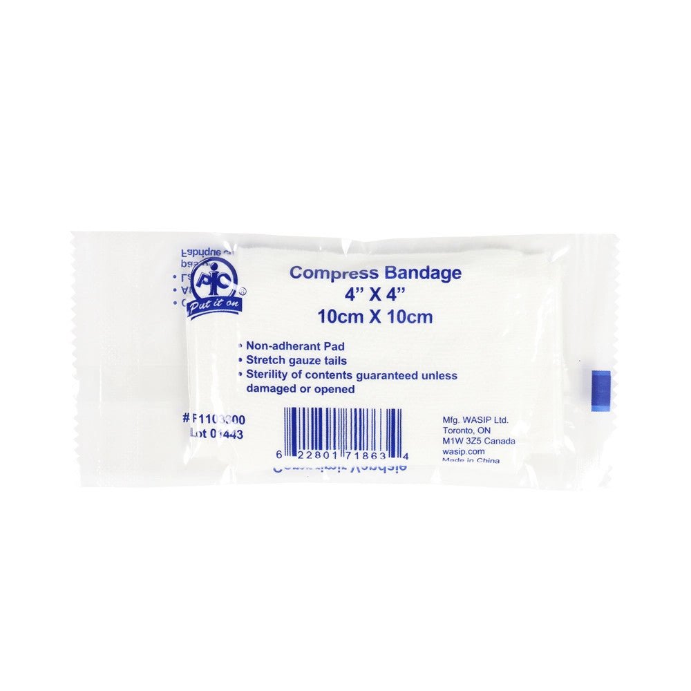 Packaged compress bandage with brand logo and product details on a white background - okotoks hc pharmacy