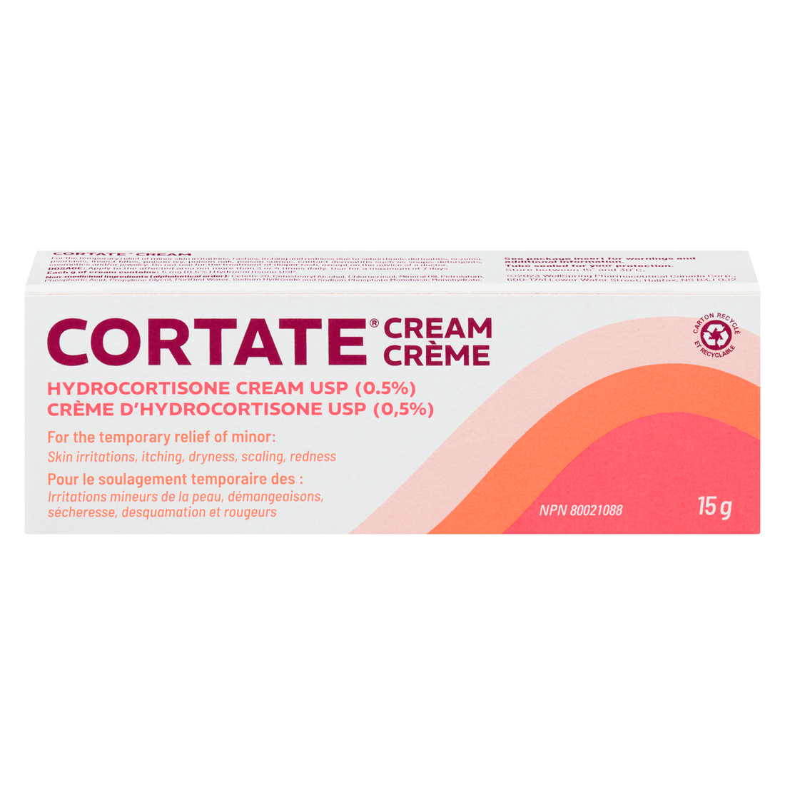 Cortate Cream packaging on a white background - okotoks hc pharmacy
