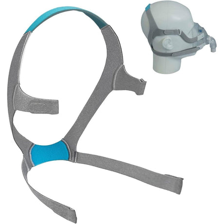 CPAP mask with headgear on a white background - okotoks hc pharmacy