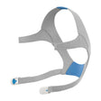 Gray and blue CPAP mask on a white background - okotoks hc pharmacy