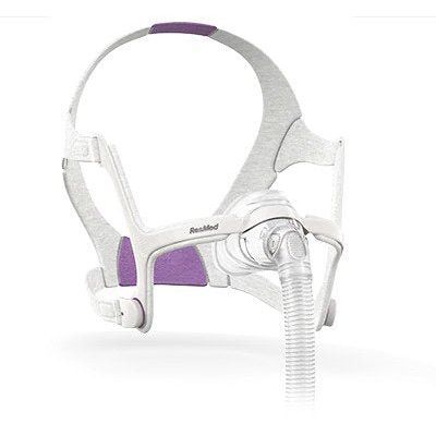 ResMed full-face mask with hose on a white background - okotoks hc pharmacy