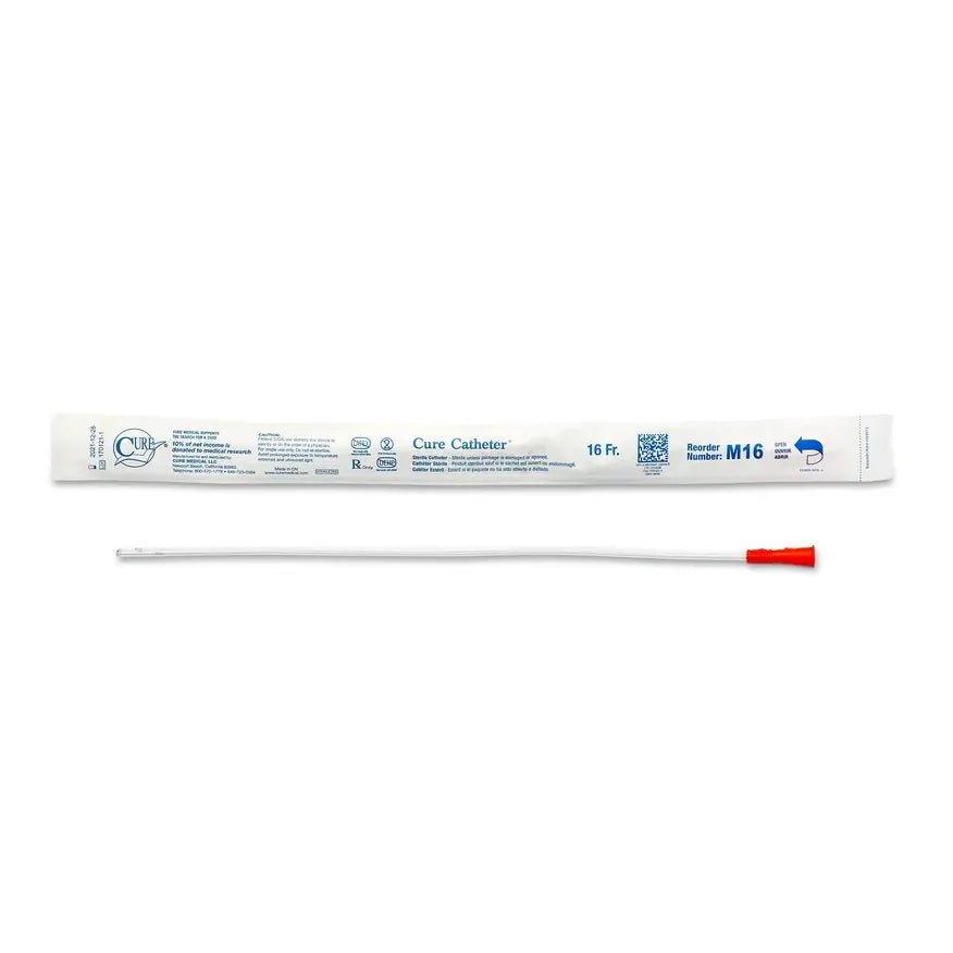 Cure catheter with packaging on a white background - okotoks hc pharmacy