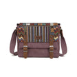 Purple bag with a colorful patterned flap on a white background - okotoks hc pharmacy