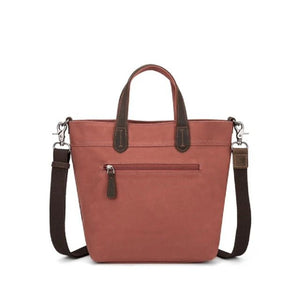 Brown handbag with a shoulder strap on a white background - okotoks hc pharmacy