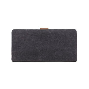 Dark gray clutch bag on a white background - okotoks hc pharmacy