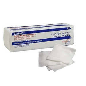 Dusoft 4-Ply Non-Woven Non-Sterile Gauze Sponge - 200 Pack