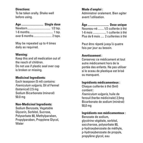 Medication label with directions, ingredients, and warnings on a white background - okotoks hc pharmacy