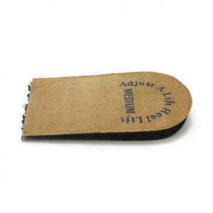 Heel lifter with text on a white background - okotoks hc pharmacy