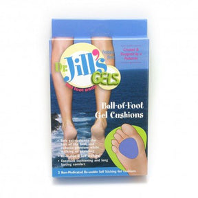 Box of Dr. Jill's Ball-of-Foot Gel Cushions with a foot image on a white background - okotoks hc pharmacy