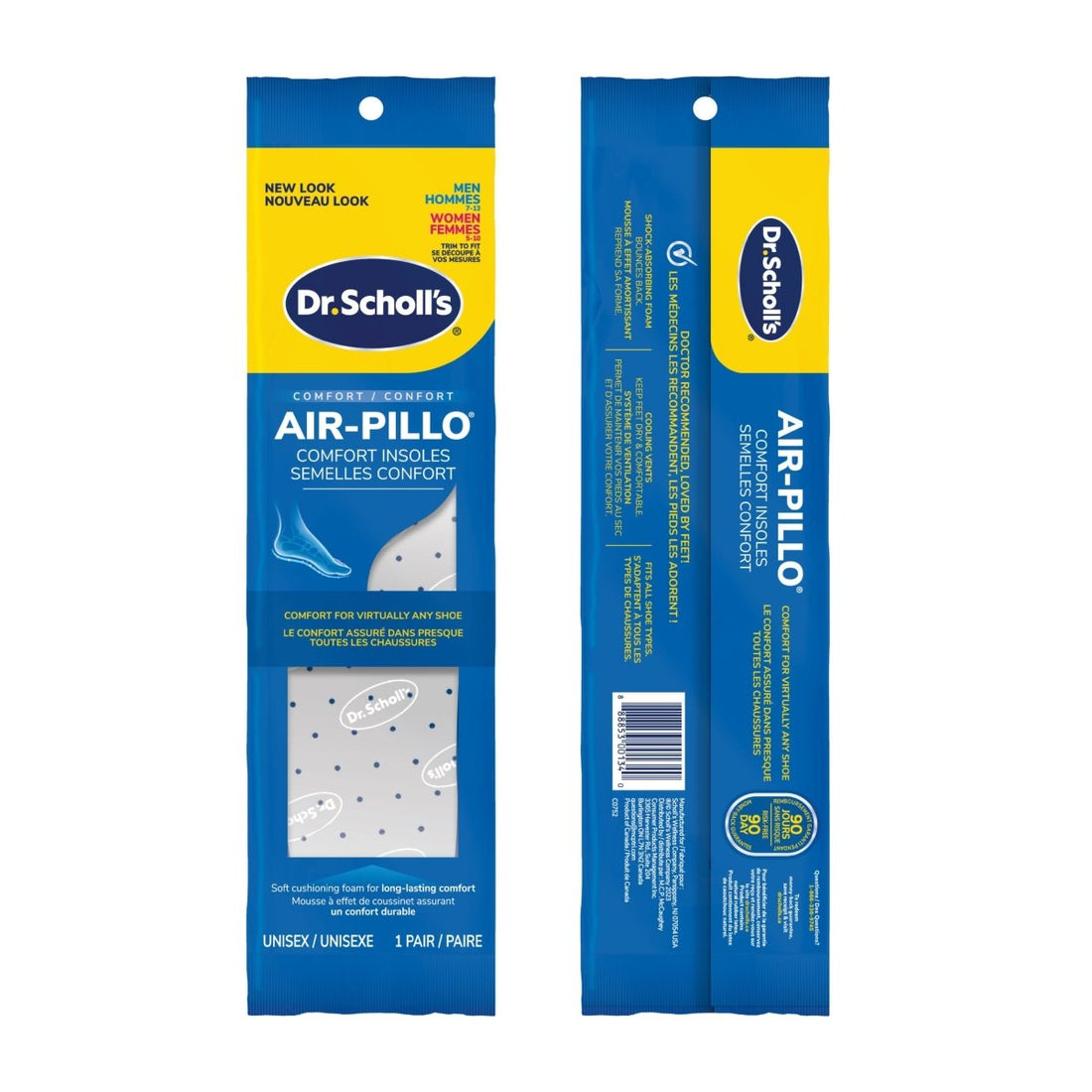 Dr. Scholl's Air-Pillo packaging on a white background - okotoks hc pharmacy