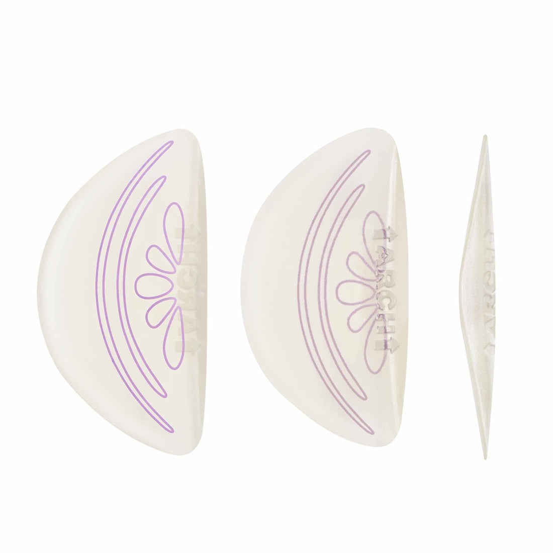 arch supports with purple designs on a white background - okotoks hc pharmacy