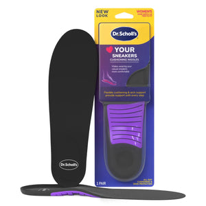 Dr. Scholl's cushioning insole with packaging on a white background - okotoks hc pharmacy