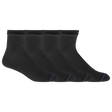 four black ankle socks with a blue line on a white background - okotoks hc pharmacy