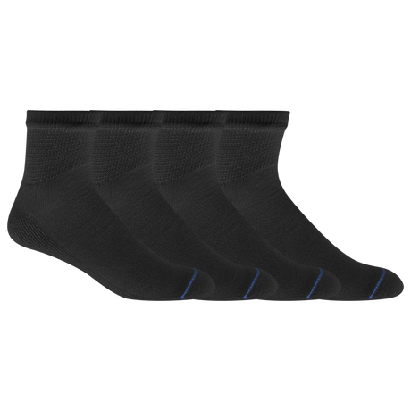 four black ankle socks with a blue line on a white background - okotoks hc pharmacy