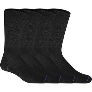 Four pairs of black socks on a white background - okotoks hc pharmacy