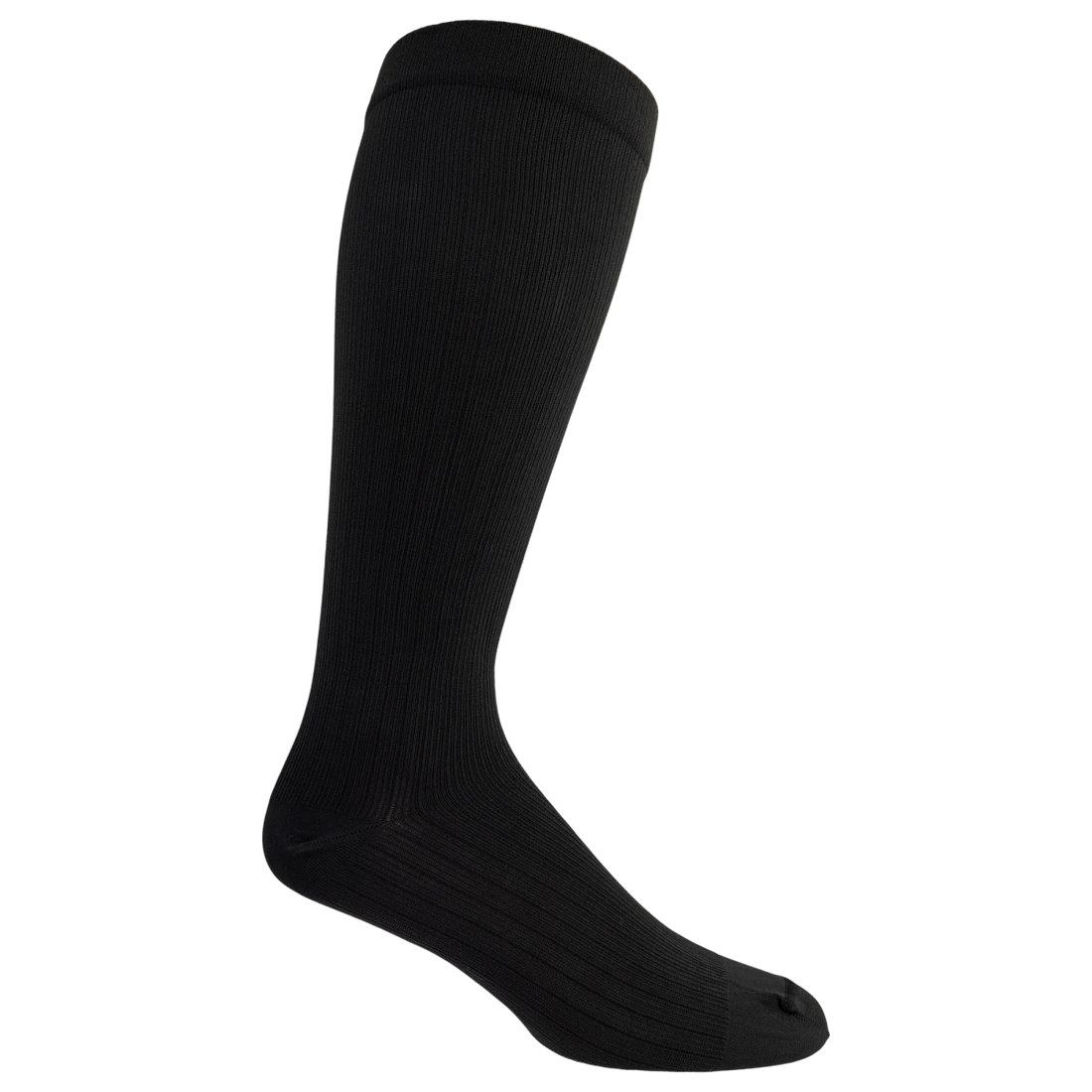 Black knee-high sock on a white background - okotoks hc pharmacy