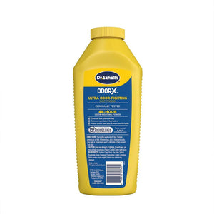 Yellow bottle of Dr. Scholl's Odor-X on a white background - okotoks hc pharmacy