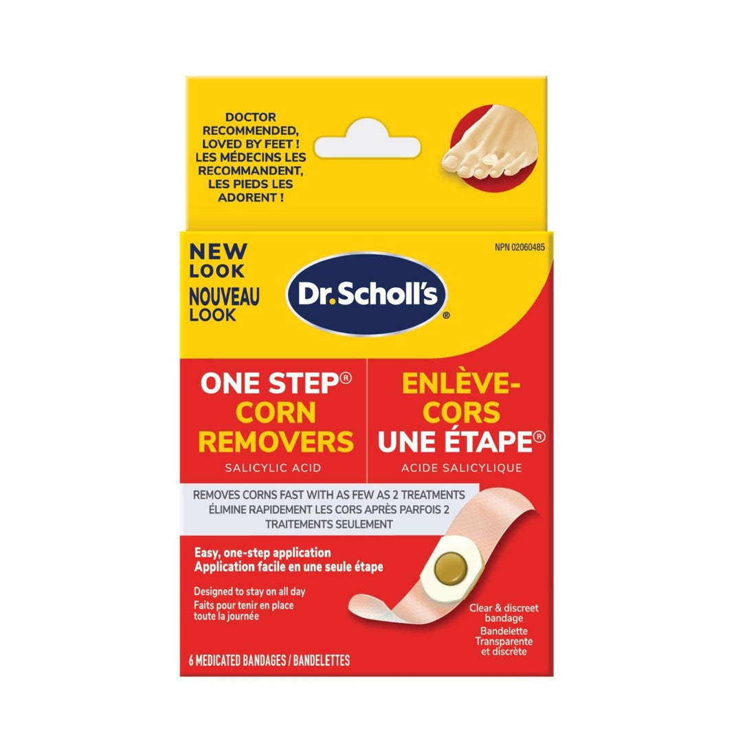 Dr. Scholl’s One Step Corn Removers - 6 Medicated Bandages - okotoks hc pharmacy