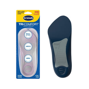 Dr. Scholl's Tri-Comfort insole packaging and insole on a white background - okotoks hc pharmacy