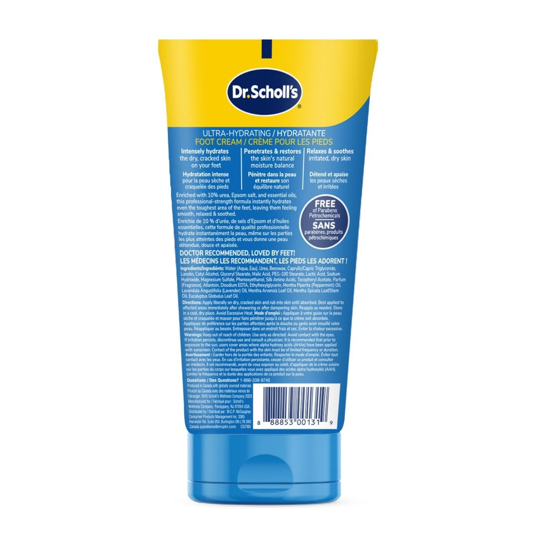 Dr. Scholl's ultra-hydrating foot cream packaging on a white background - okotoks hc pharmacy