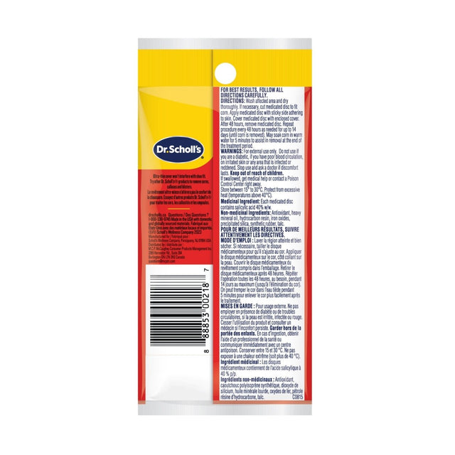 Dr. Scholl's product packaging with yellow and red design on a white background - okotoks hc pharmacy