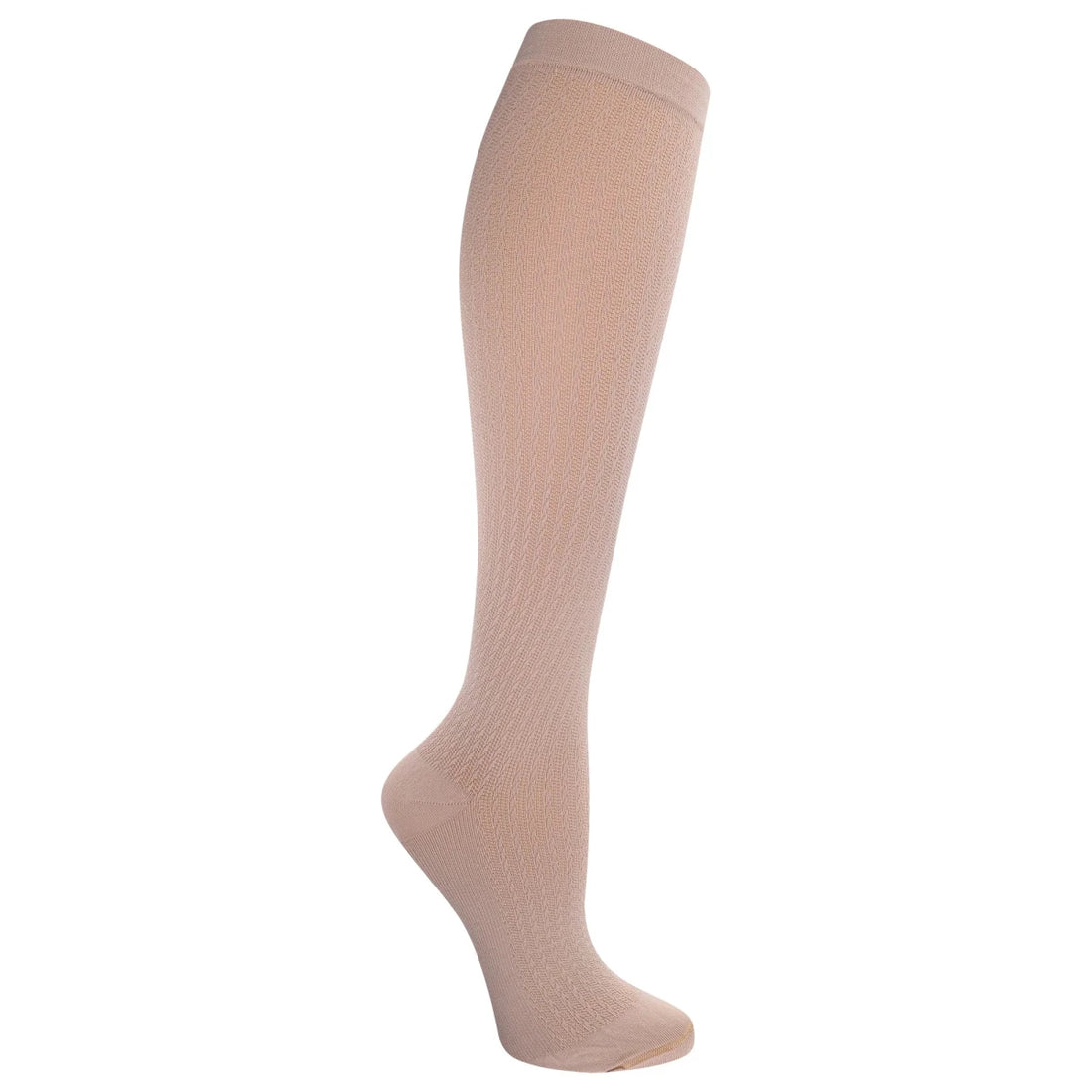 nude pink knee-high sock on a white background - okotoks hc pharmacy