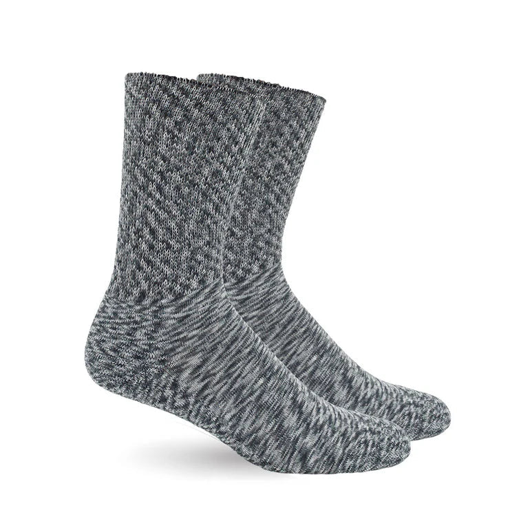 Pair of gray marled socks on a white background - okotoks hc pharmacy