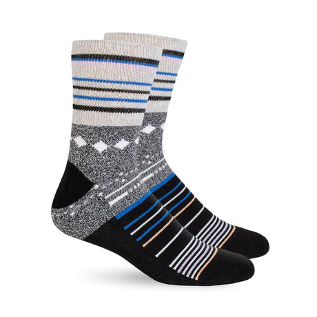 Pair of socks with striped pattern on a white background - okotoks hc pharmacy