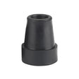 Black rubber cane tip on a white background - okotoks hc pharmacy
