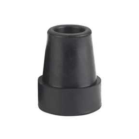 Black rubber cane tip on a white background - okotoks hc pharmacy