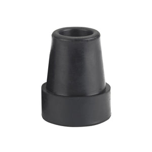 Black rubber cane tip on a white background - okotoks hc pharmacy