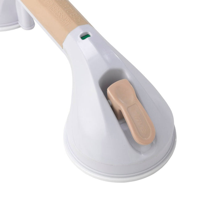 Drive 12" Suction Cup Grab Bar - White & Beige - okotoks hc pharmacy