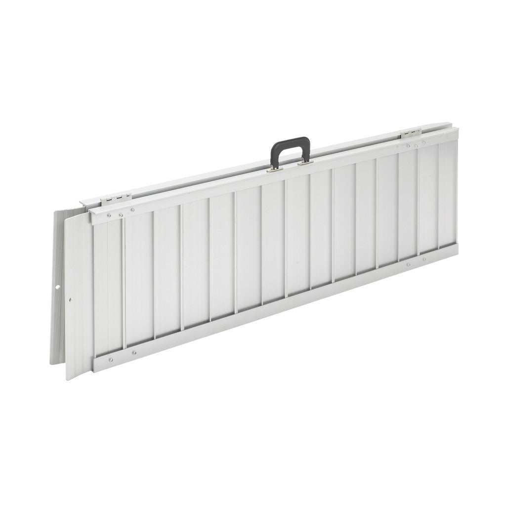 White metal fence panel with a handle on a white background - okotoks hc pharmacy