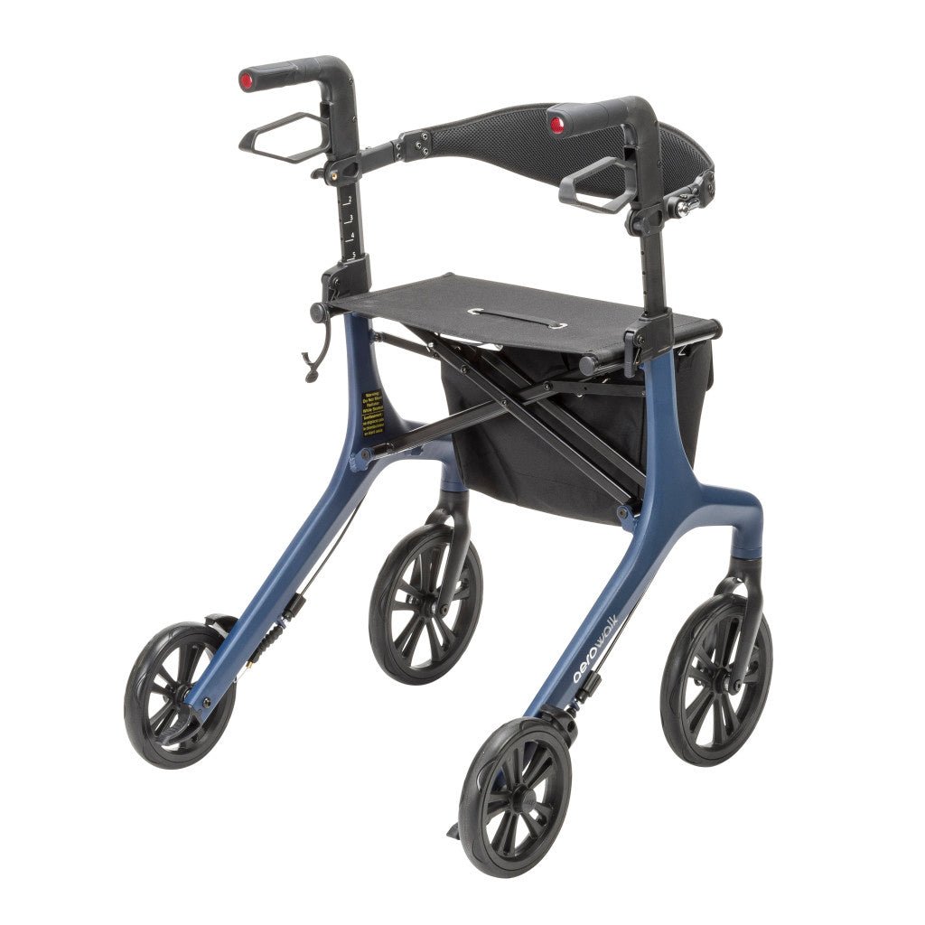 Drive AeroWalk Ultra-Lite 4-Wheel Rollator Standard - Blue - okotoks hc pharmacy