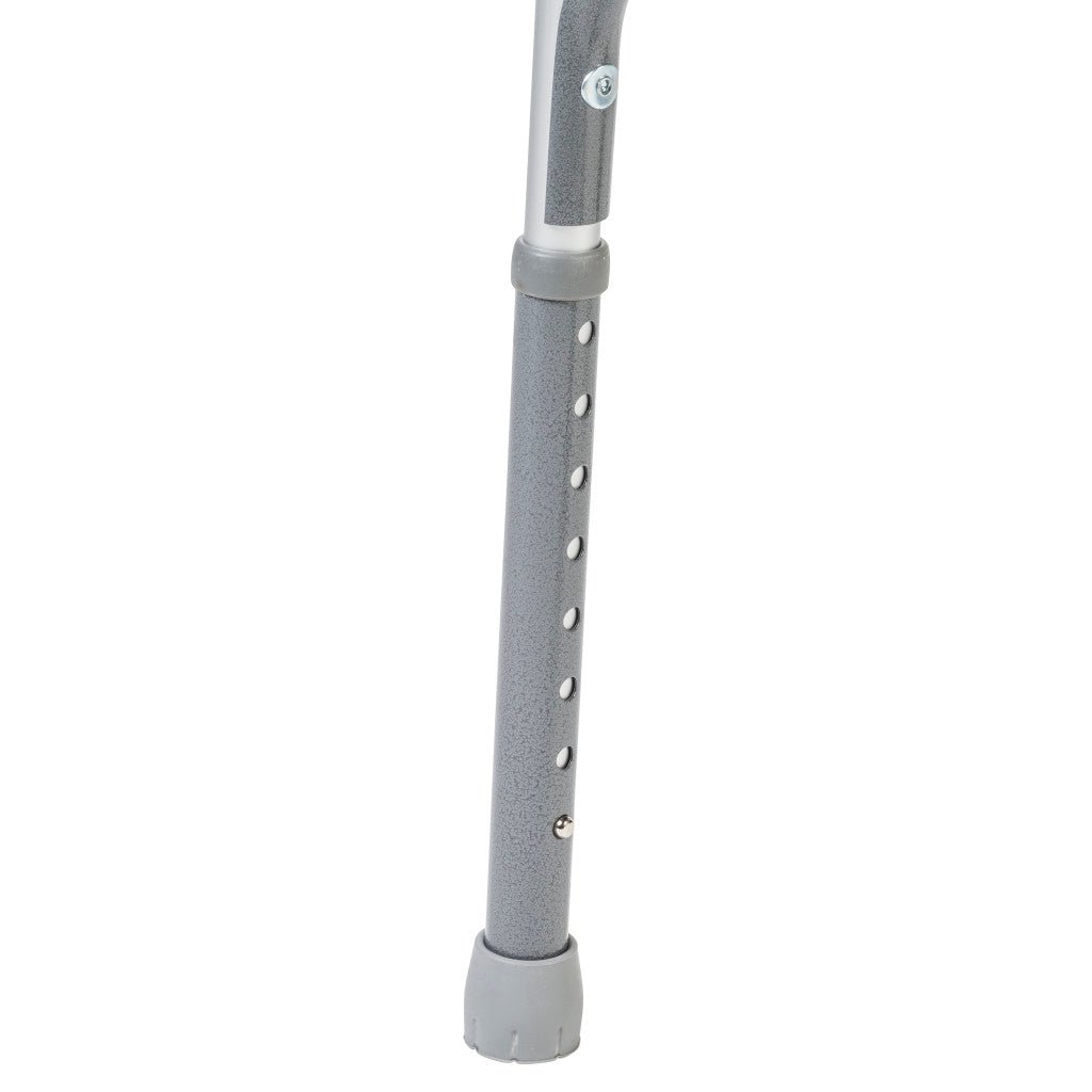 Gray crutch handle with holes on a white background - okotoks hc pharmacy