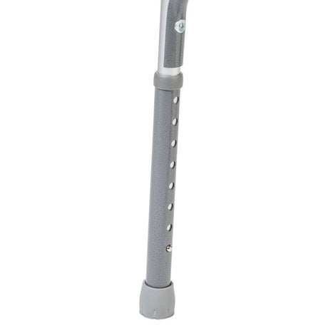 Gray crutch handle with holes on a white background - okotoks hc pharmacy