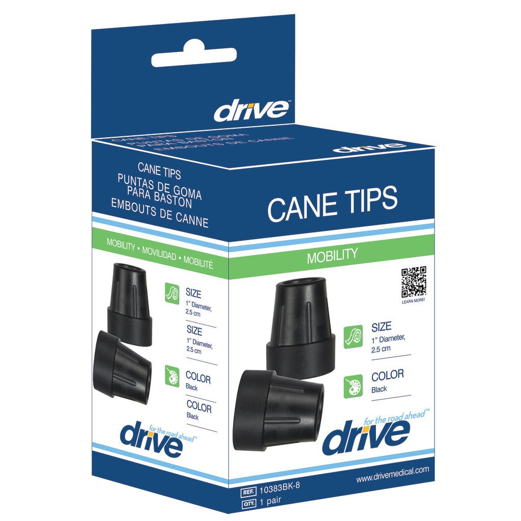 Box of Drive Cane Tips with images and text on a white background - okotoks hc pharmacy