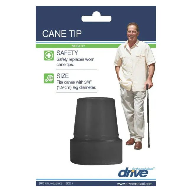 Drive Black Cane Tip 3/4" - 1 Unit - okotoks hc pharmacy
