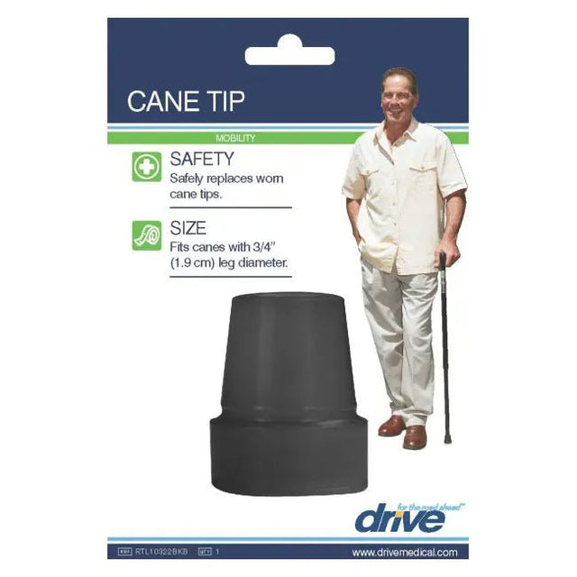 Drive Black Cane Tip 3/4" - 1 Unit - okotoks hc pharmacy
