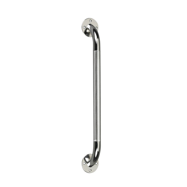 Chrome grab bar on a white background - okotoks hc pharmacy