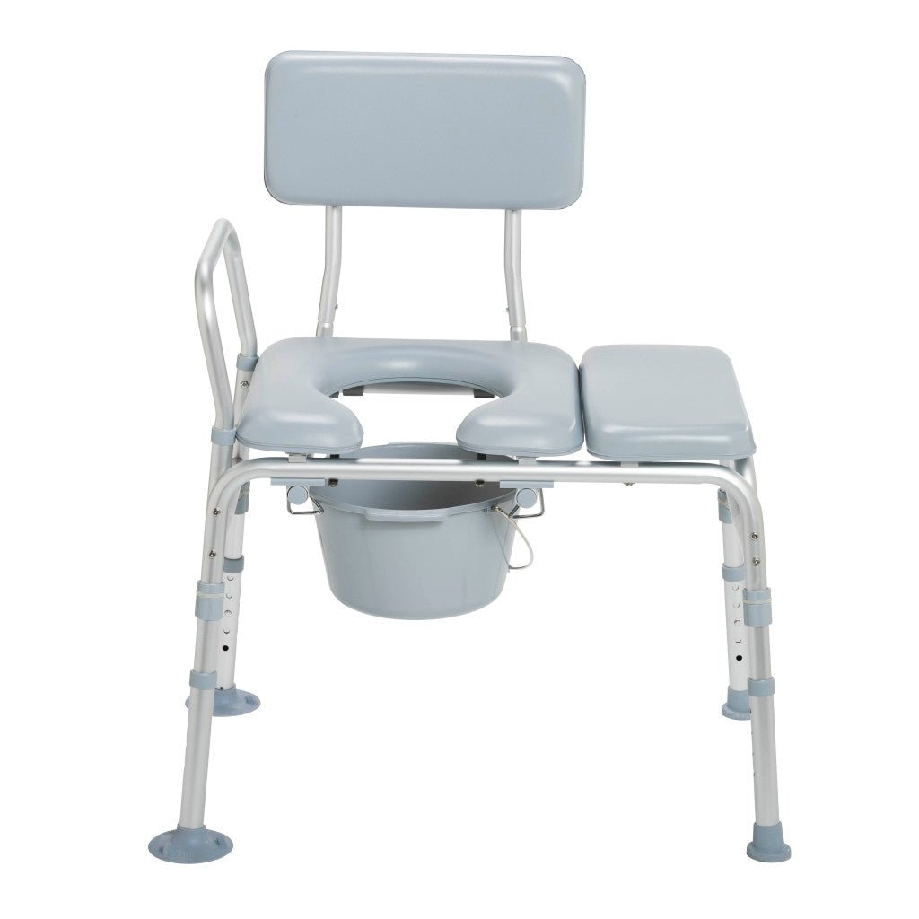 Medical commode chair with a backrest on a white background - okotoks hc pharmacy