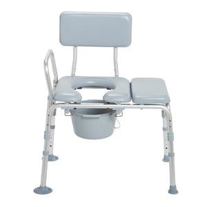 Medical commode chair with a backrest on a white background - okotoks hc pharmacy