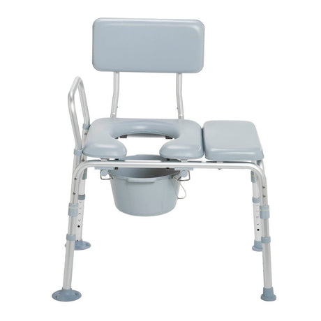Medical commode chair with a backrest on a white background - okotoks hc pharmacy